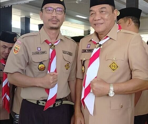 Mabi Sakocab SPN Pimpin Doa pada Pelantikan Mabicab Pramuka Muba