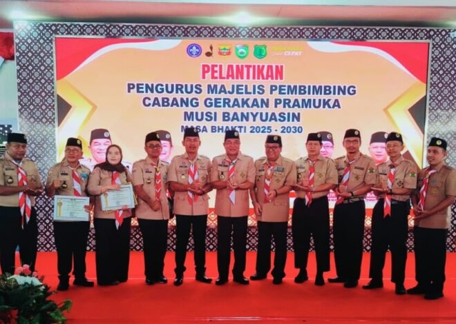Bupati Muba Dilantik sebagai Ketua Mabicab Pramuka Masa Bakti 2025–2030, SAKO SPN Hadir Berikan Dukungan