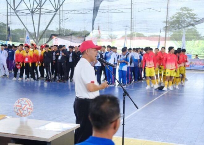 Sekda Apriyadi Resmi Buka Pertandingan Cabor Futsal PORPROV XV Sumsel di Sekayu