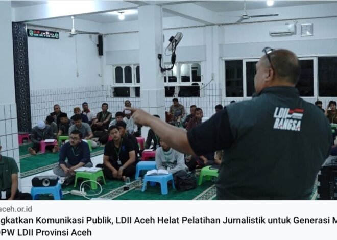 Siap Dongkrak Publikasi, LDII Aceh Gelar Pelatihan Jurnalistik untuk Generasi Muda