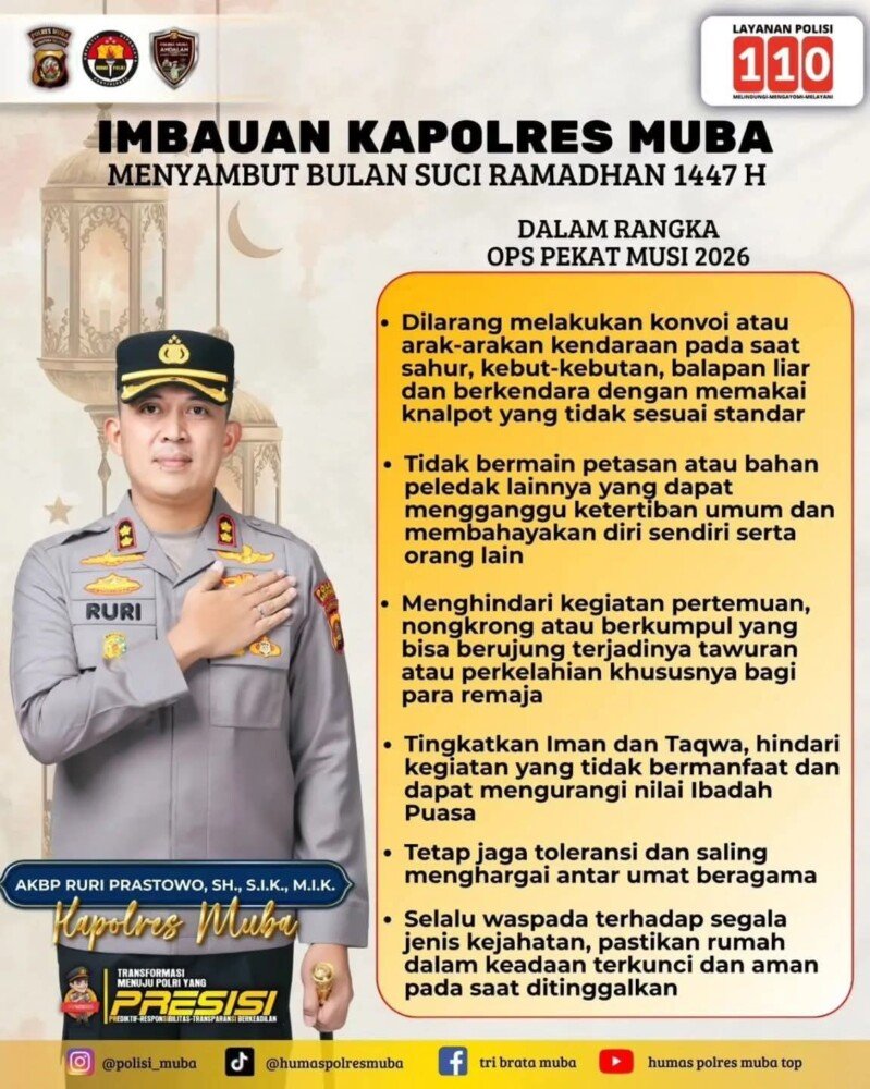 Himbauan Kapolres Musi Banyuasin